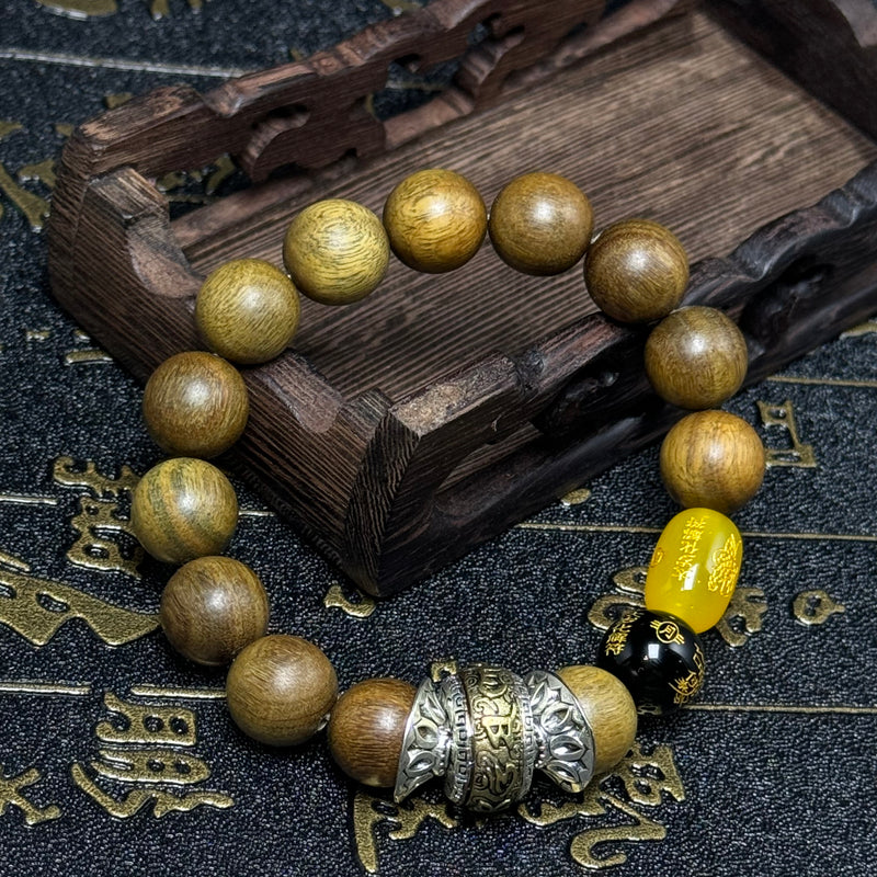 Sandalwood Lotus Bracelet.