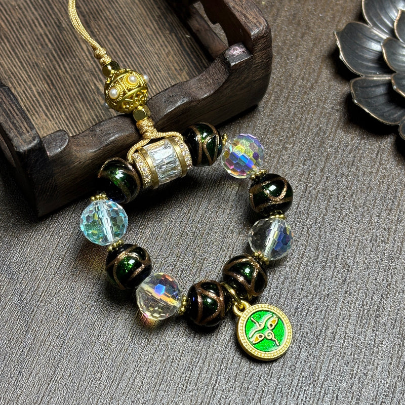 Enameled Glass Cell Phone Chain