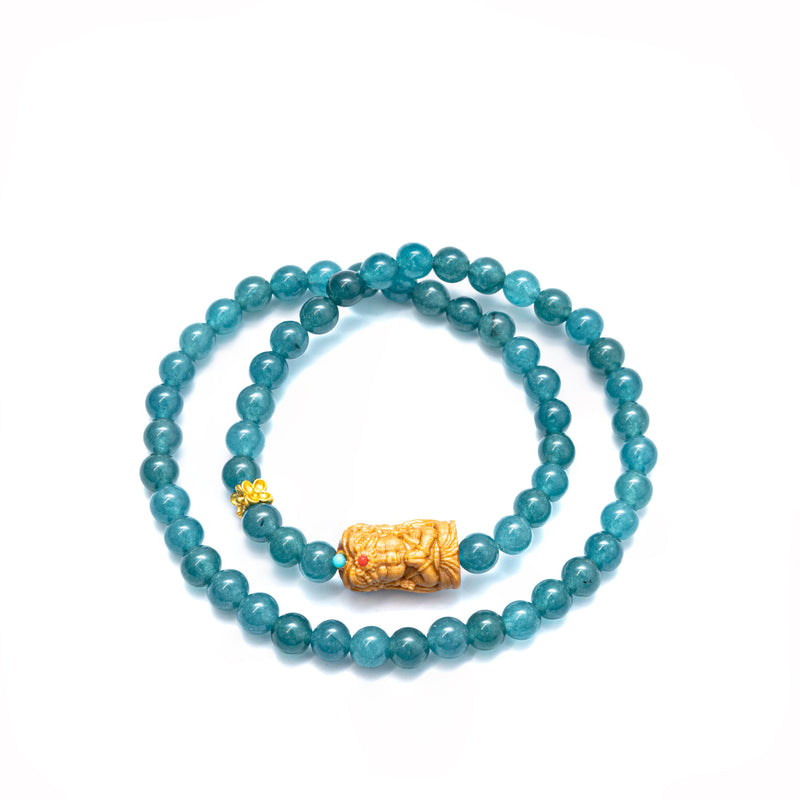 Blue Water Jadeite Blessing Bracelet
