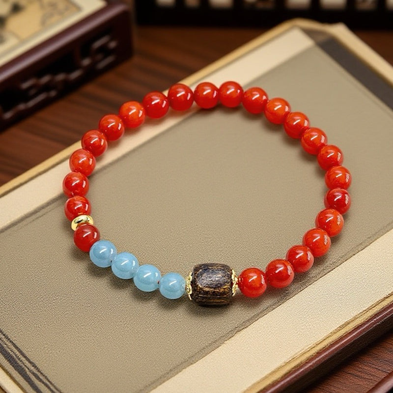 Natural Nan Hong agate bracelet