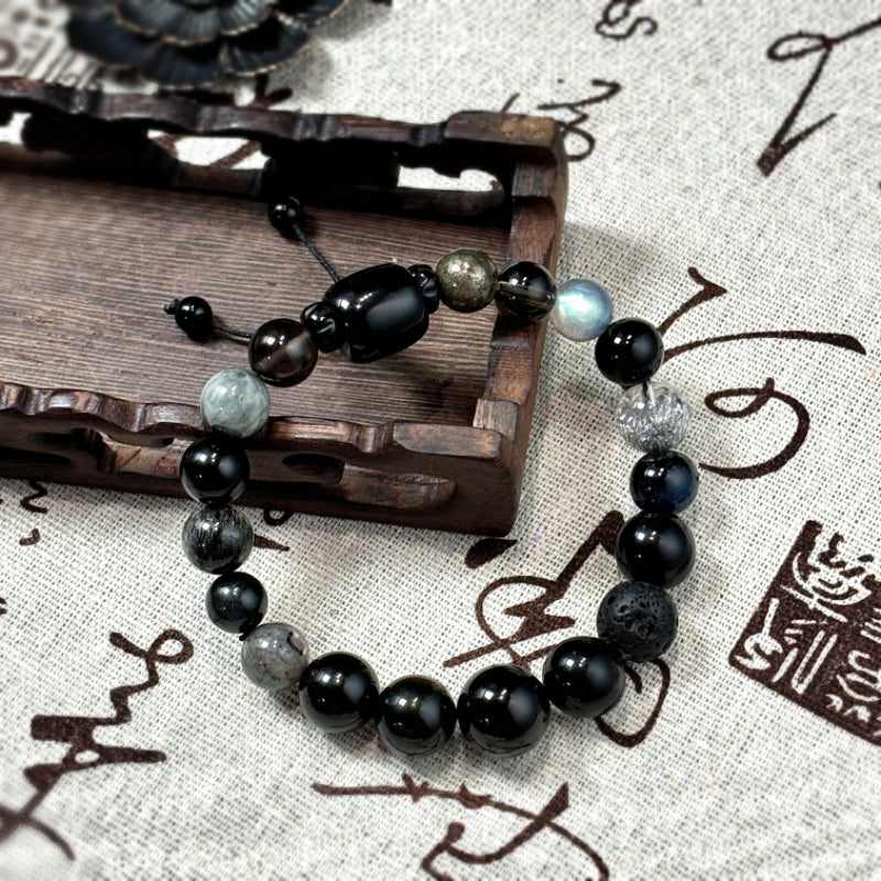 Silver Obsidian Energy Boosting Bracelet