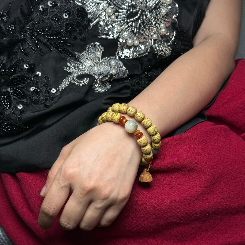Double Bodhi Lotus Guardian Bracelet