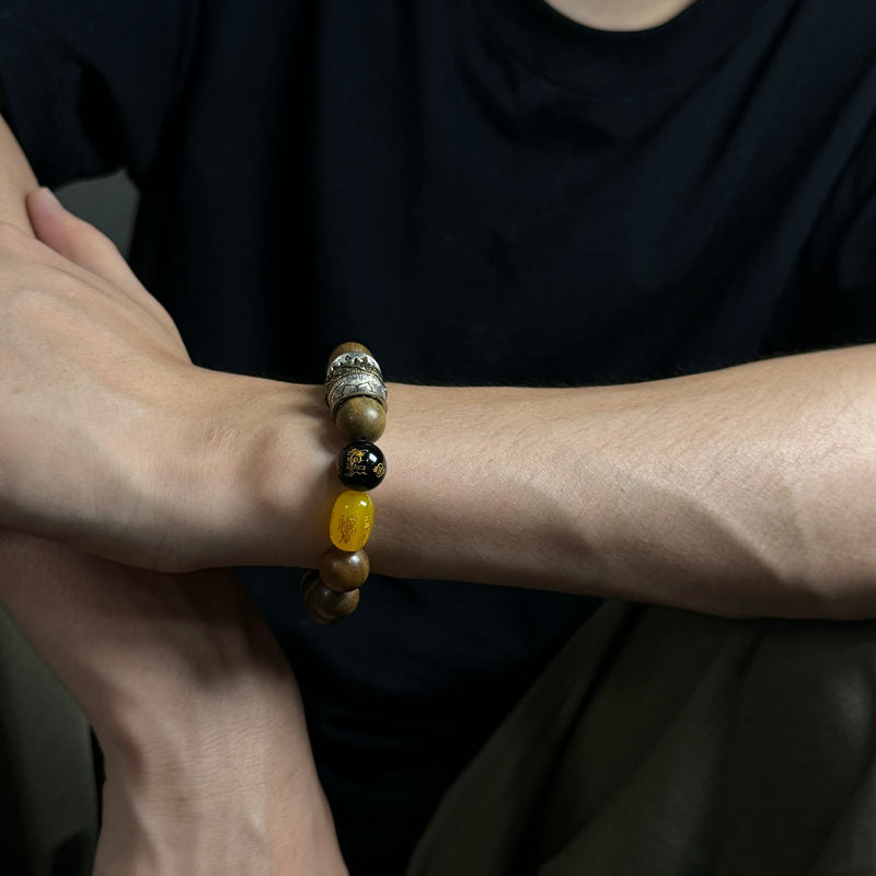 Sandalwood Lotus Bracelet.