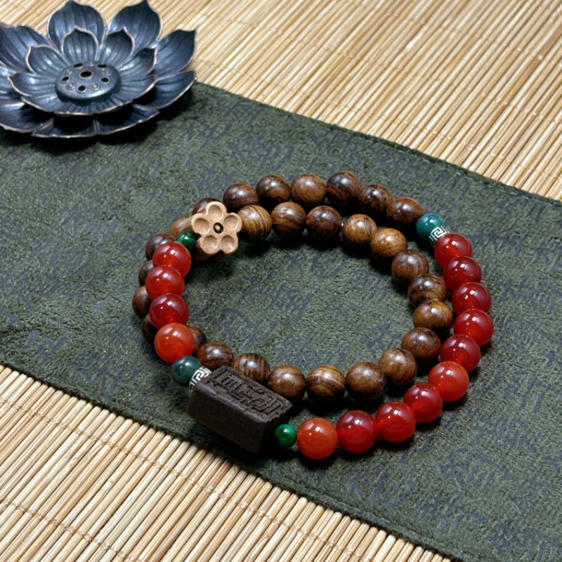 Double Natural Pearwood Bracelet