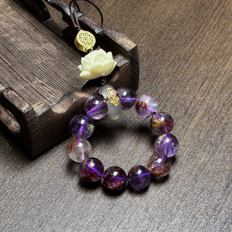 Crystal Lotus Flower Phone Chain