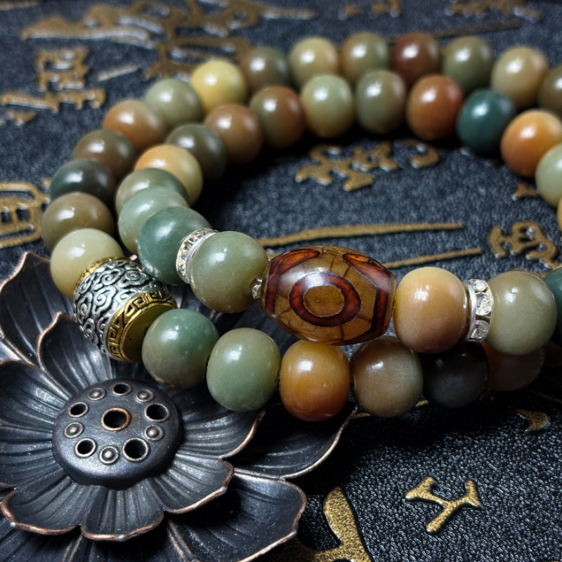 Multicolor Double Bodhi Auspicious Cloud Bracelet