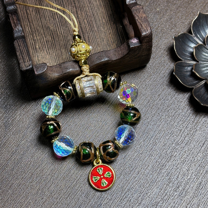 Enameled Glass Cell Phone Chain