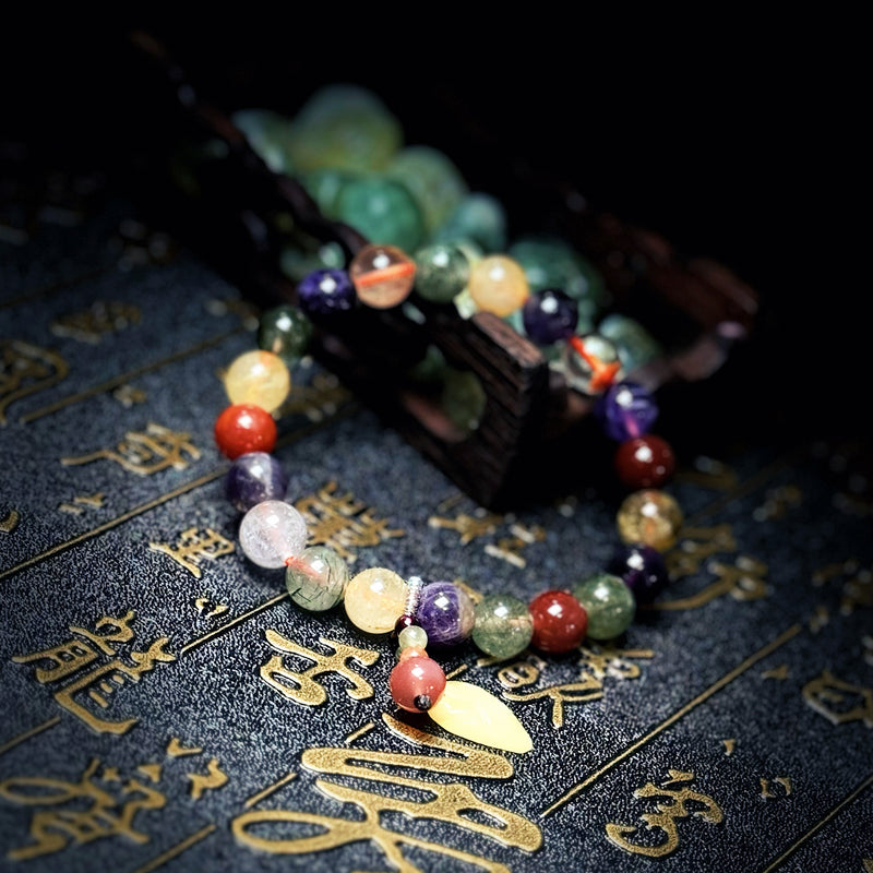 Multi -  Crystal Beaded Bracelet