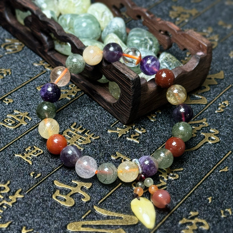 Multi -  Crystal Beaded Bracelet
