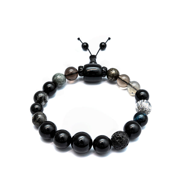 Silver Obsidian Energy Boosting Bracelet