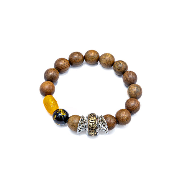 Sandalwood Lotus Bracelet.