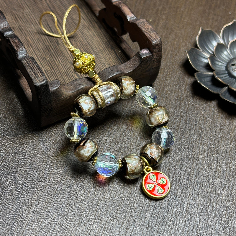 Enameled Glass Cell Phone Chain