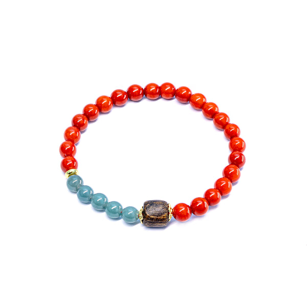 Natural Nan Hong agate bracelet