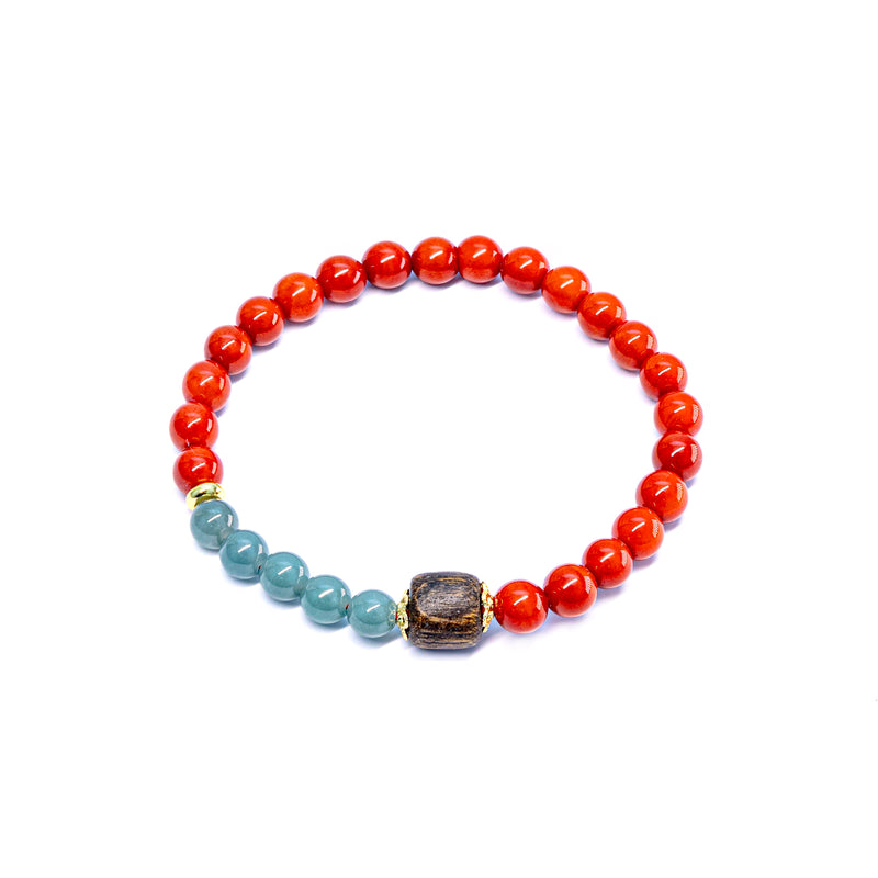Natural Nan Hong agate bracelet