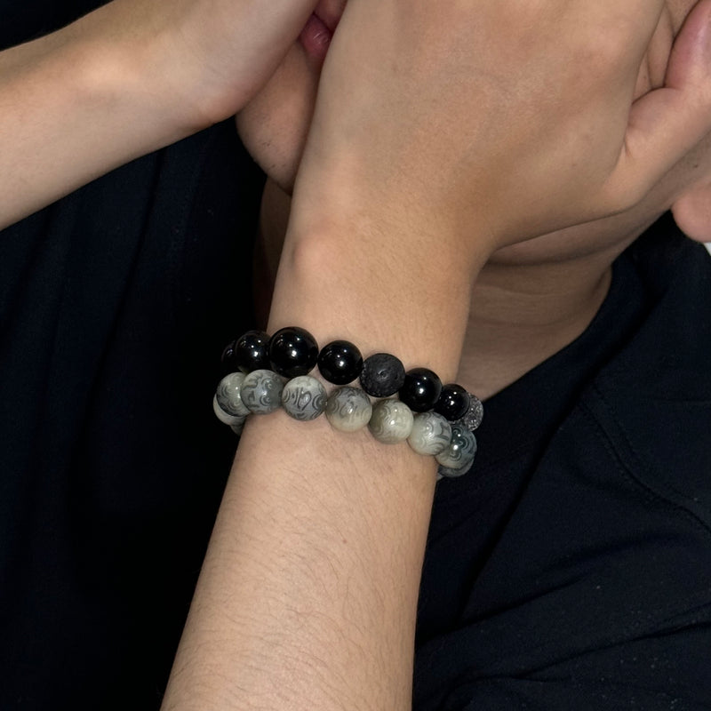 Silver Obsidian Energy Boosting Bracelet