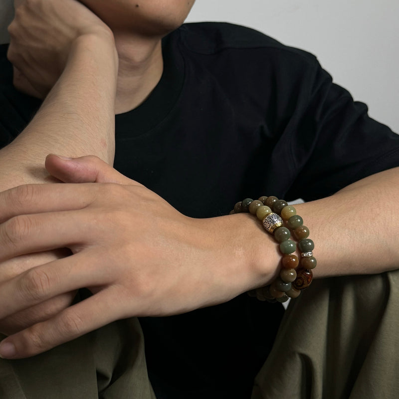 Multicolor Double Bodhi Auspicious Cloud Bracelet