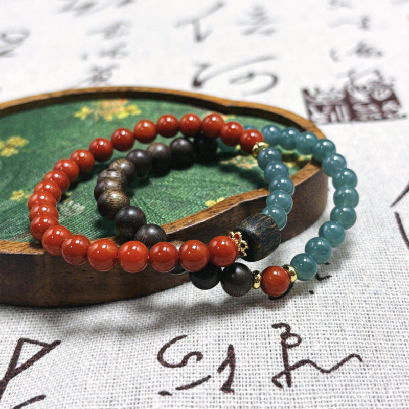 Natural Nan Hong agate bracelet